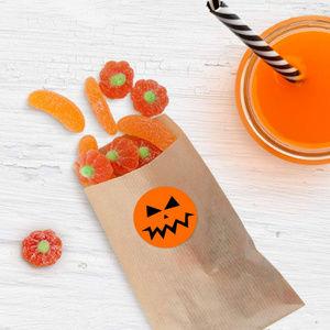 250 Halloween Jack-O-Lantern Wafer Stickers